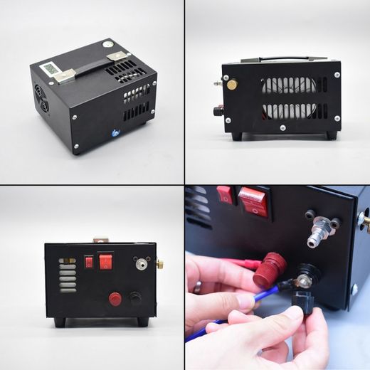 Kit -Compresor Electrico 12V/220V Para Pcp 300 Bar. 1000Cc.