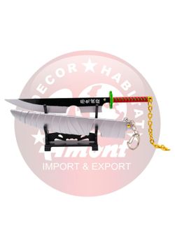 Llavero katana de Tengen Uzui Kimetsu no Yaiba Demon Slayer