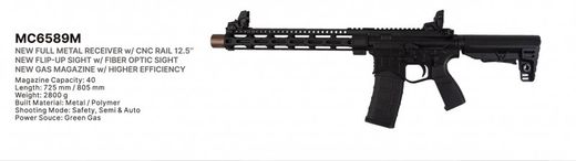 M4 Gbb M-Lok 12,5" Full Metal Golden Eagle