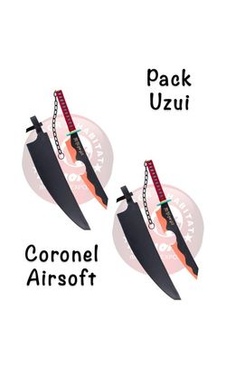 Pack Dos Katanas Espada Gemela Tengen Uzui Demon Slayer Bambú