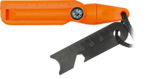 Pedernal Naranja Con Brújula y Silbato