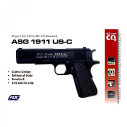 Pistola Asg 1911 Us-Combat - Blow Back 4,5 Mm Co2 Bbs Acero