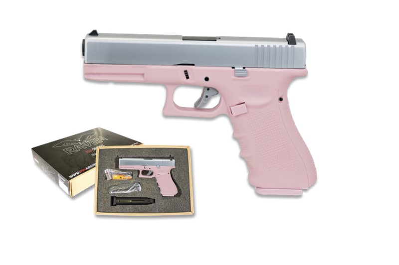 Becks director Estacionario Pistola Glock EU17 rosa/plata Raven — Coronel Airsoft - Tienda de airsoft,  equipamiento, cuchillería y supervivencia