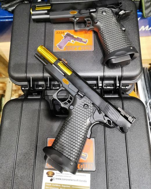 Pistola Gbb Hi-Capa 5.1 Gold Ii Golden Eagle New Gen Airsoft