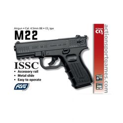 Pistola  Issc M22 Negro 4,5 Mm Co2 Asg