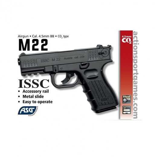 Pistola  Issc M22 Negro 4,5 Mm Co2 Asg