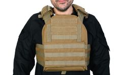 Chaleco Porta Placas Task Tan Delta Tactics 600D Sistema Molle