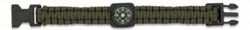 Pulsera Paracord Verde Con Brújula
