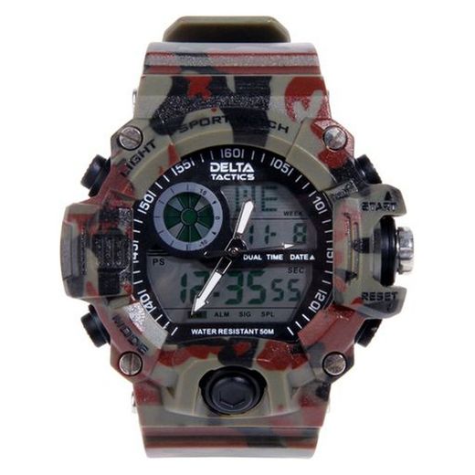 Reloj Táctico Analógico y Digital Camuflaje Delta Tactics