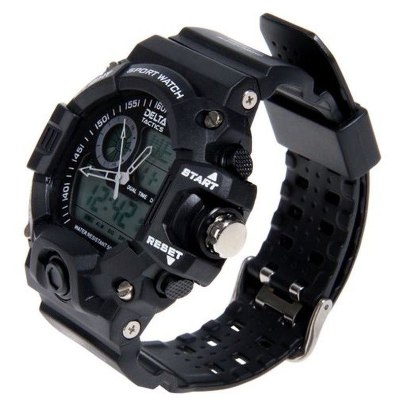 Reloj táctico analógico y digital negro Delta Tactics DTTW001 - Main Image