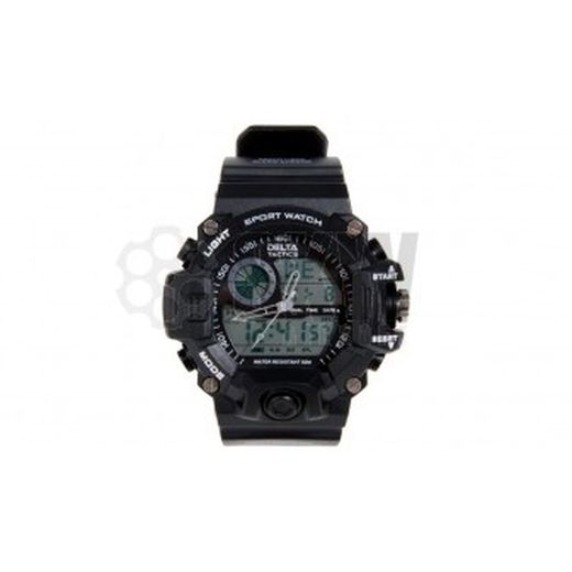 Reloj Táctico Analógico y Digital Negro Delta Tactics
