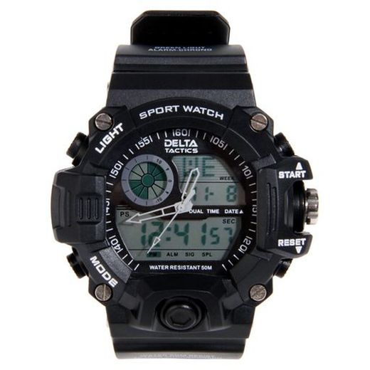 Reloj Táctico Analógico y Digital Negro Delta Tactics