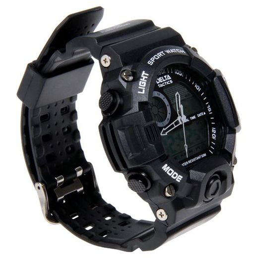 Reloj Táctico Analógico y Digital Negro Delta Tactics