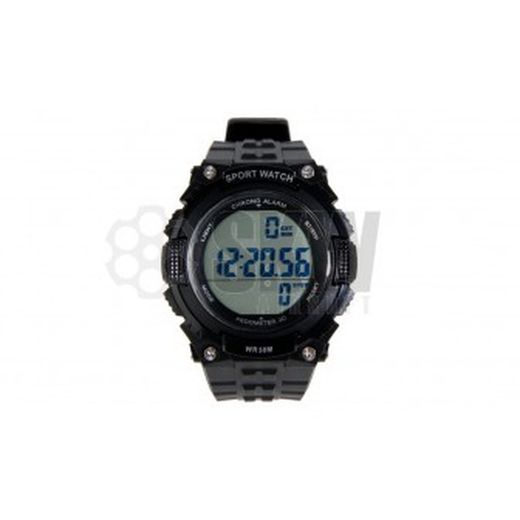 Reloj Táctico Con Podómetro Negro Delta Tactics