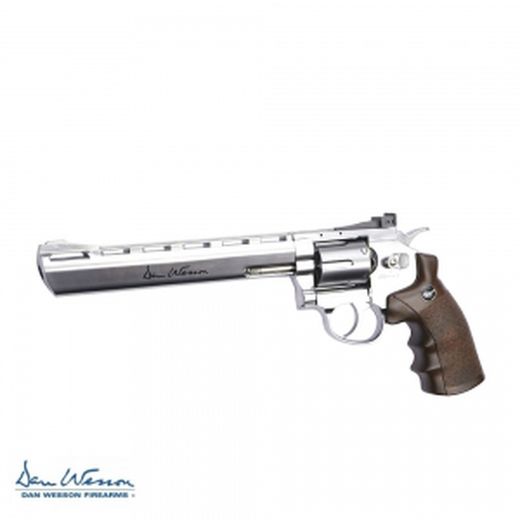 Revolver 8" Silver - 4,5 Mm Co2 Bbs Acero Dan Wesson