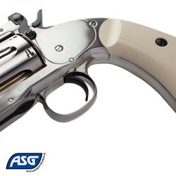 Revolver Schofield 6" Silver - Empuñadura En Marfil Full Metal - 4,5 Mm Co2 Balines