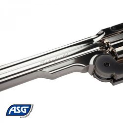 Revolver Schofield 6" Silver - Empuñadura En Marfil Full Metal - 4,5 Mm Co2 Balines