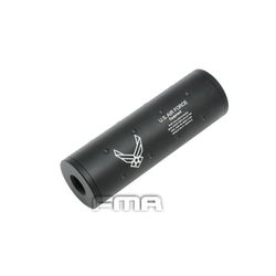 Silenciador 107Mm "U.S.A Air Force" Con Rosca Doble + -14Mm Color Negro