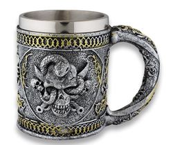 Taza Resina Calavera - Serpiente